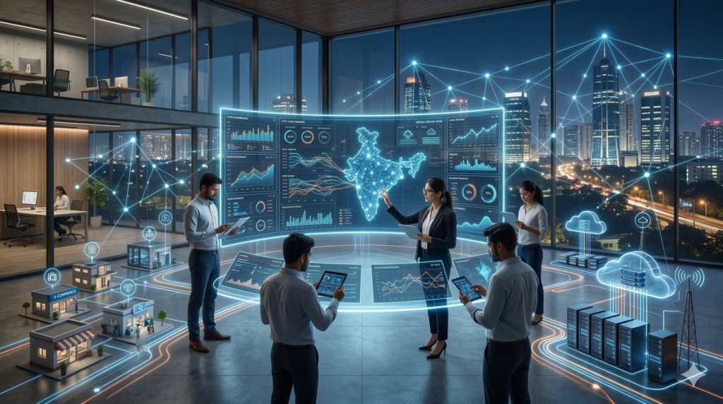 Cloud-based SaaS platforms powering global software businesses from India